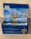 ❄️ Kit de Manómetro para Refrigeración RUDO (Brass Manifold Gauge Set)