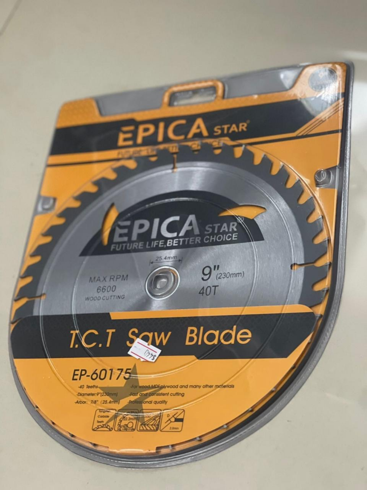 Disco de Sierra Circular 9” (230mm) 40 Dientes – EPICA STAR